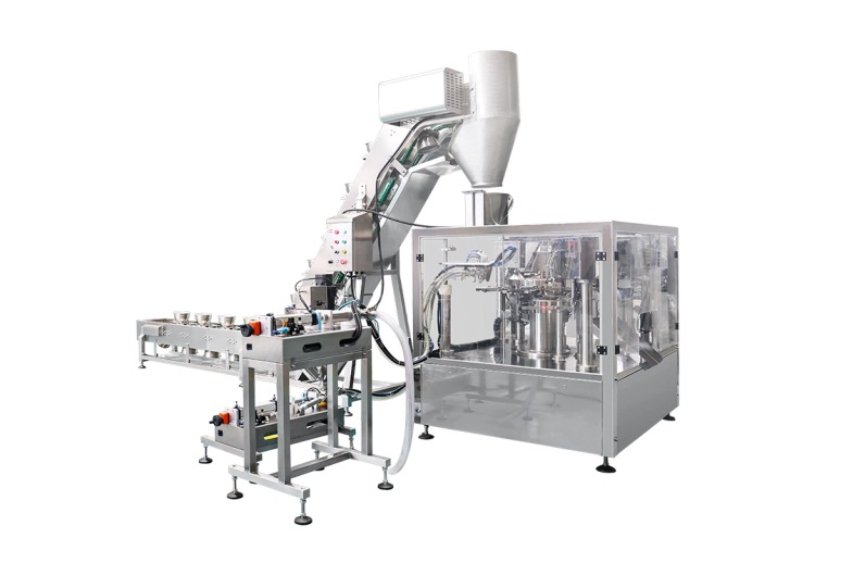 Bowl lift type paste/liquid bag packing machine